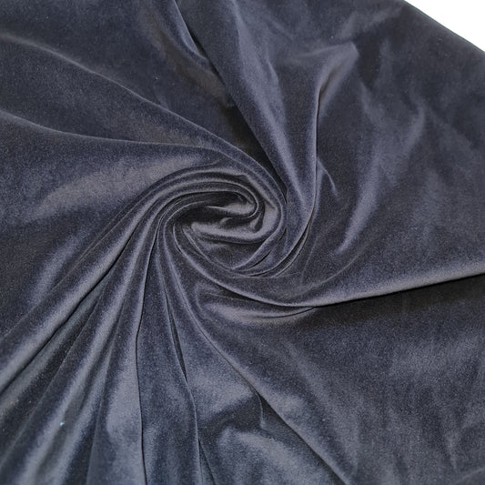 100% Cotton Velvet Fabric Costume Dress Craft Upholstery Material 44" (Navy)