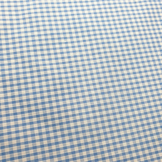 Gingham-Stoff aus Polycotton, 1/8 Zoll, kariert, zum Nähen und Schneidern, Vorhänge, 112 cm, 44 Zoll breit (Himmelblau)
