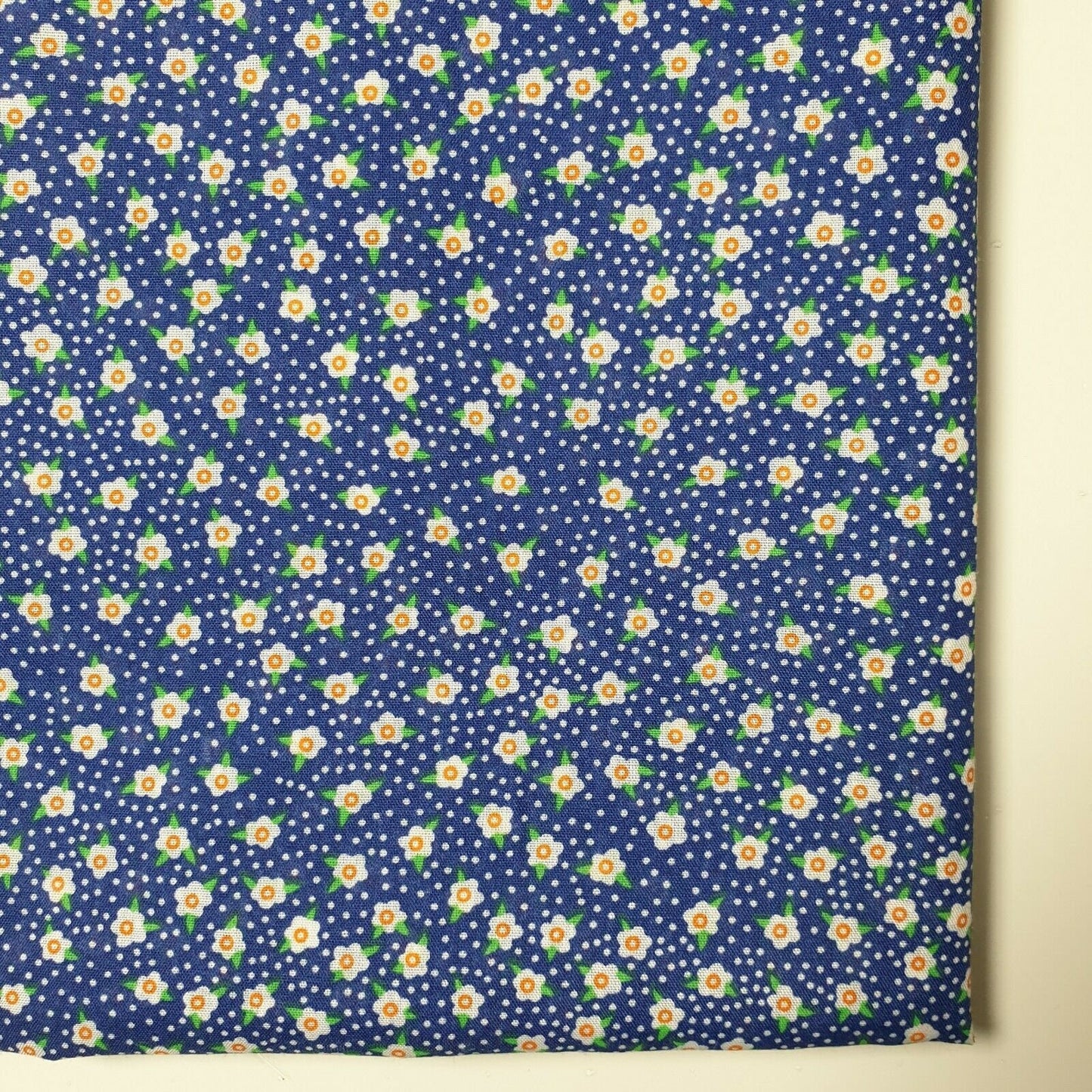 NEW Floral Ditsy Prints Polycotton Blue Craft Dress Fabric by The Metre 44" (Design 1)