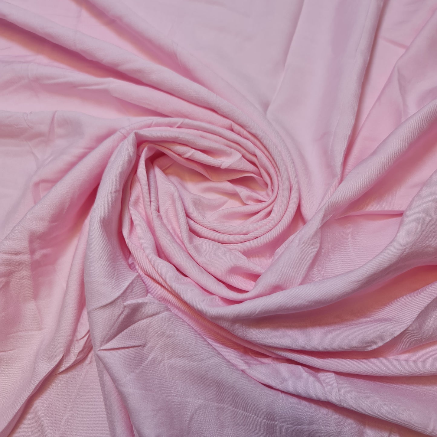 Poly Viscose/Cotton Plain Fabric Non Stretch Dress Craft Material 58" Meter (Pale Pink)