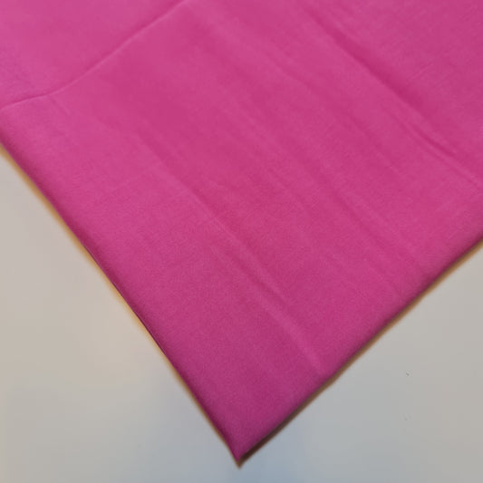 Poly Viscose/Cotton Plain Fabric Non Stretch Dress Craft Material 58" Meter (Candy Pink)