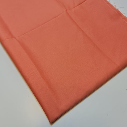 Poly Viscose/Cotton Plain Fabric Non Stretch Dress Craft Material 58" Meter (Dark Peach)