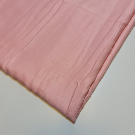 Poly Viscose/Cotton Plain Fabric Non Stretch Dress Craft Material 58" Meter (Salmon Pink)