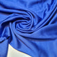 Poly Viscose/Cotton Plain Fabric Non Stretch Dress Craft Material 58" Meter (Royal)