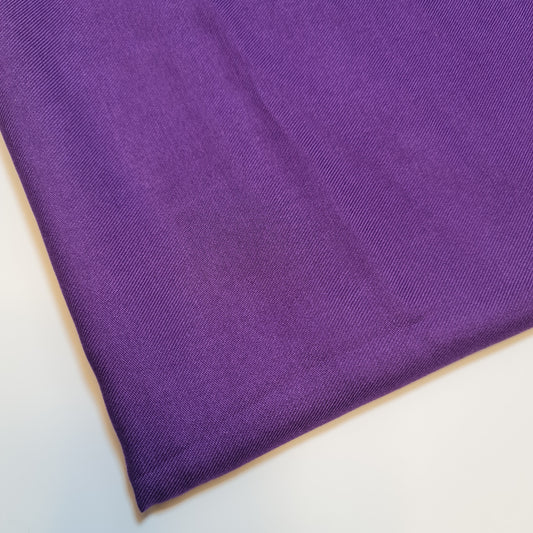 Poly Viscose/Cotton Plain Fabric Non Stretch Dress Craft Material 58" Meter (CADBURY PURPLE)