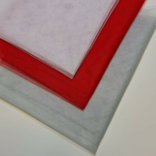 Netzstoff für Kleider, Tüll, Netzstoff, Tanzbekleidung, Stiefmütterchen, Brautkleid, Kleid, Tutu, pro Meter, 152,4 cm (weiß)