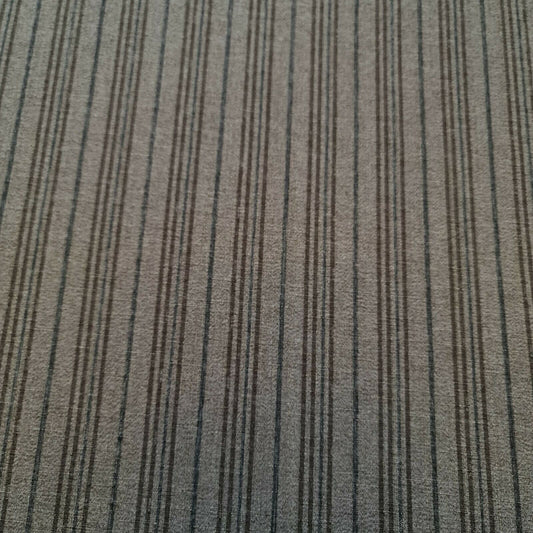 Cord 100% Cotton Stripe Jacquard Non Stretch Craft Dress Upholstery Fabric 58" (Brown Base)
