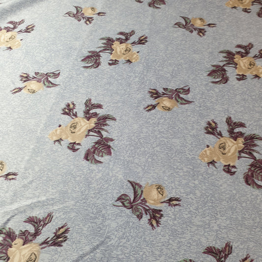 Floral Printed Satin Fabric 58" Wide – By the Meter, Dress & Draping Material
