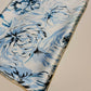 White Sky Floral Satin Soft Silky Finish Fabric Print Dress Drape 58" By Meter