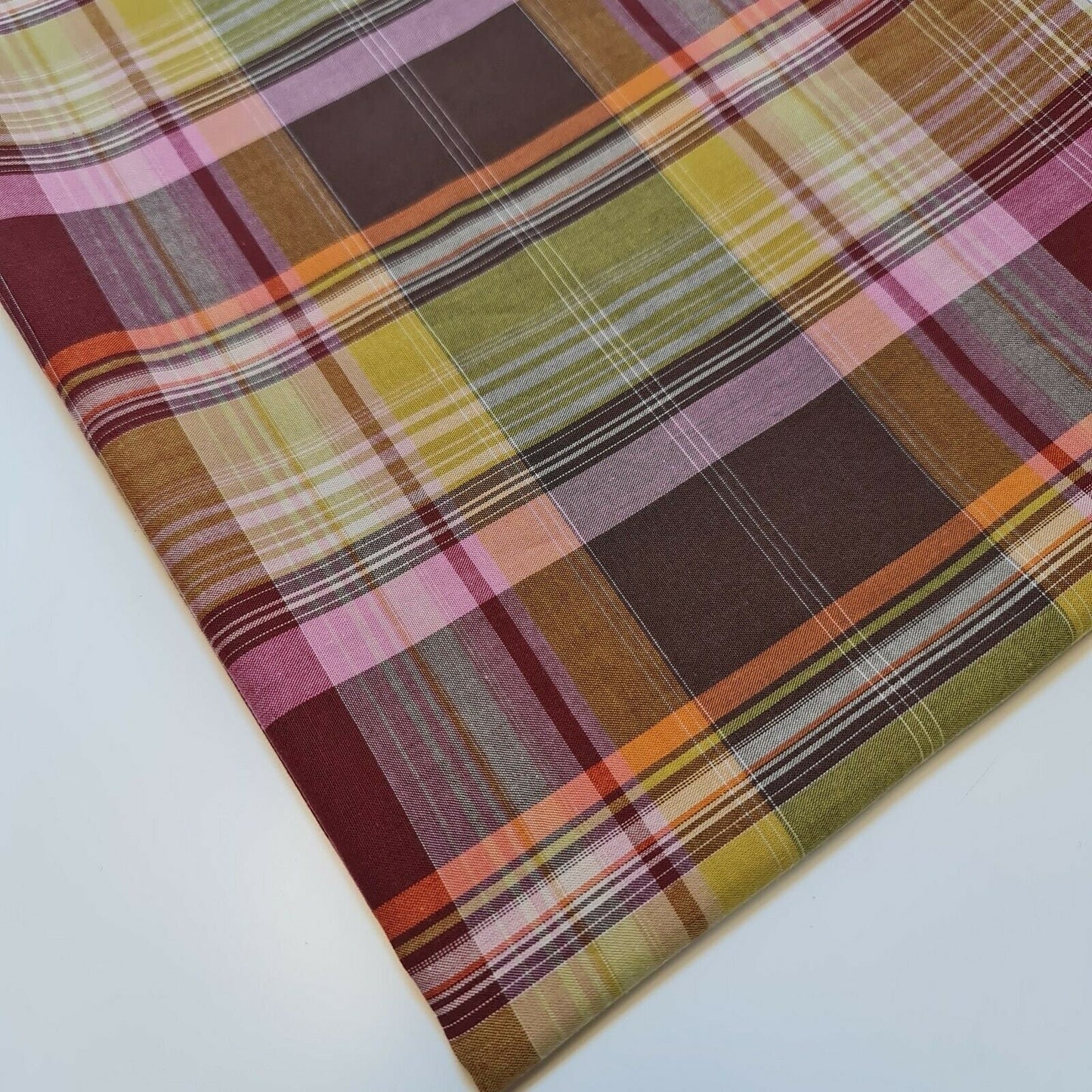 100% Cotton Soft Tartan Stripes Print Fabric Dress Craft Soft Fabric 58" Meter (Design -7)