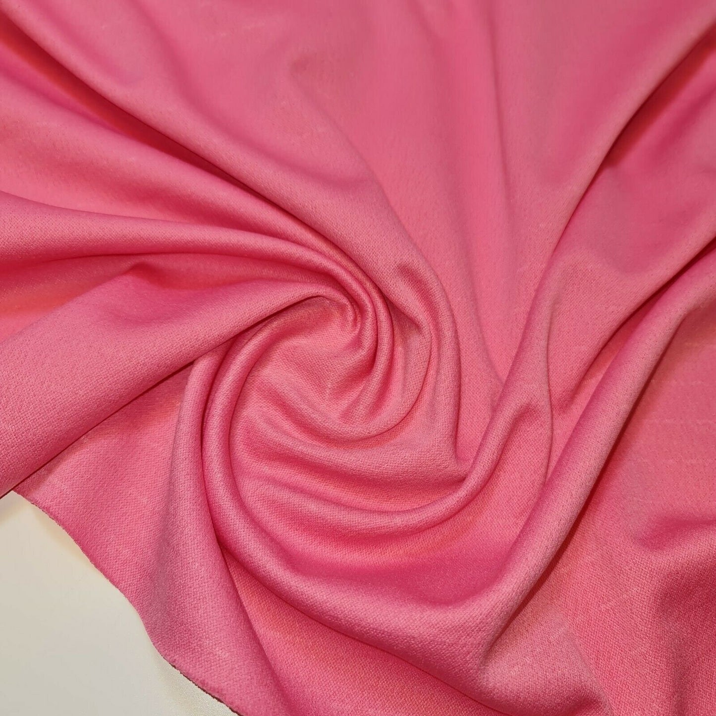 Scuba Crepe Fabric 4 way Stretch Elastane Jersey Spandex Dress Material 58" wide (Pink)