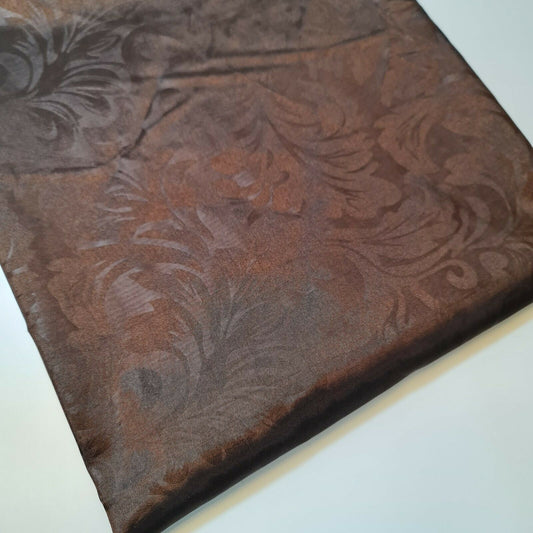 Luxuriöser, selbstbedruckter Taftstoff aus Kunstseide für Kleider, Kissen, Vorhänge, 147,3 cm (braun)