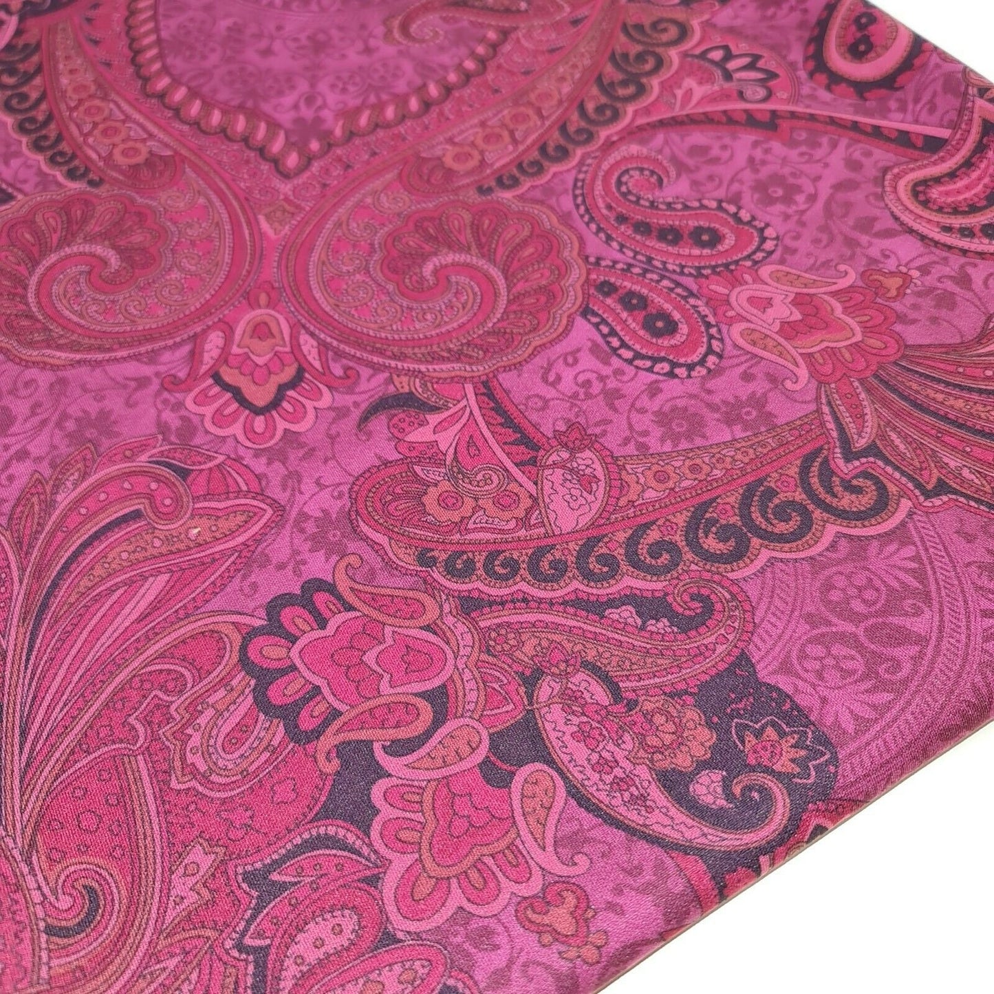 Paisley Mandala Cerise Bodycon Scuba Dress Jersey Stretch Fabric Material 52"