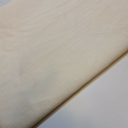 Plain Dyed Slub Shot Faux Dupion Raw Silk 100% Polyester Fabric Craft By Meter (Cream)