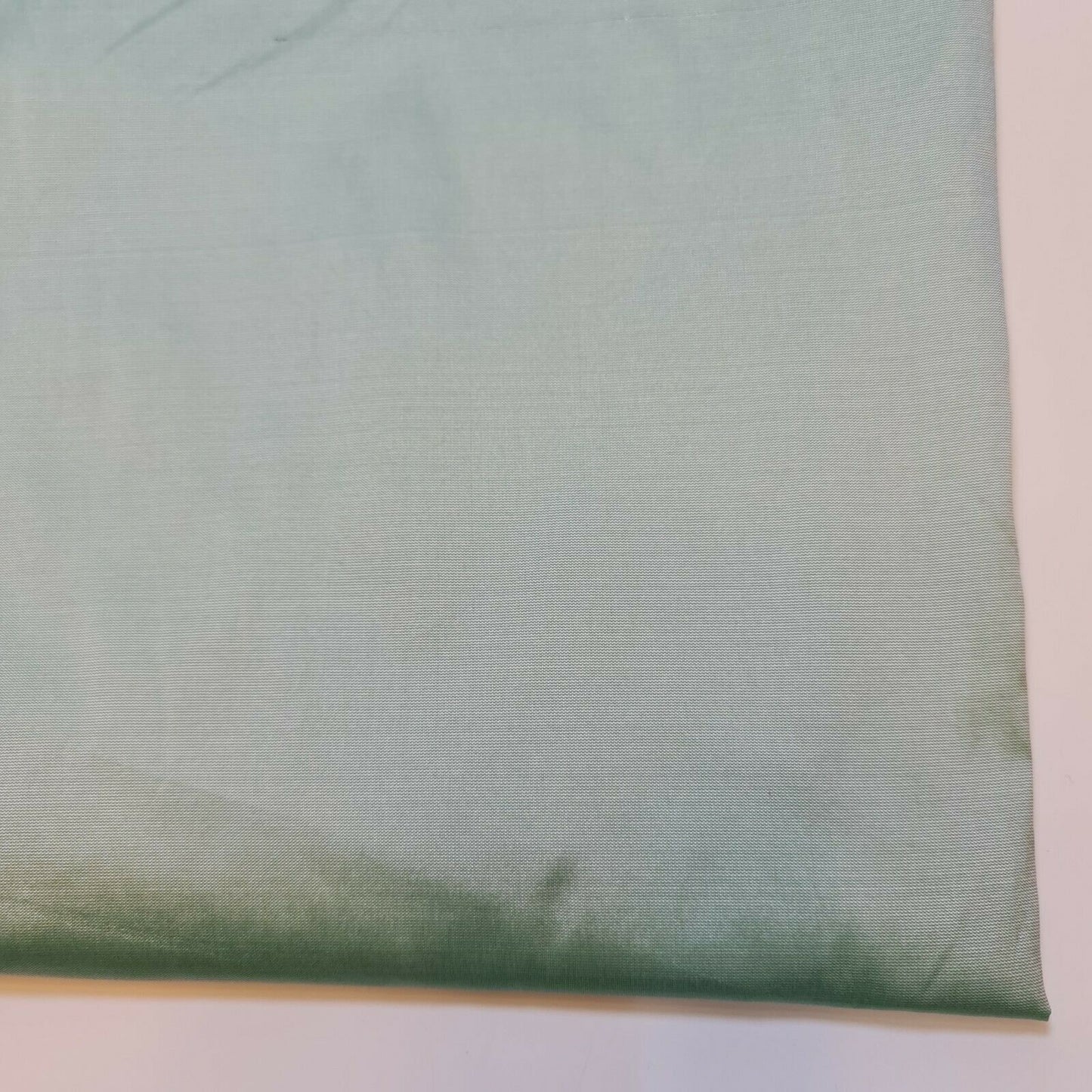 Plain Dyed Slub Shot Faux Dupion Raw Silk 100% Polyester Fabric Craft By Meter (Mint)