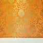 Luxurious Floral Gold Metallic Indian Banarasi Brocade Fabric 44" By The Meter (Peach)