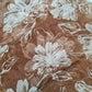 NEW Brown Polyester Crinkle Chiffon Floral Print Dress Scarf Fabric 150 cm