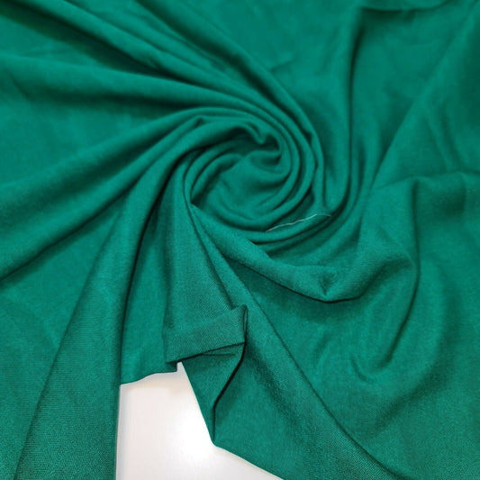 Jade Green Poly Plain Fabric Nom Stretch Dress Craft Lining Material 58" METER