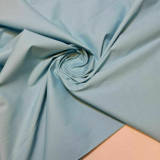 100% Cotton Plain Sky Woven Poplin Fabric Dress Material Crafts Quilting 58" Meter