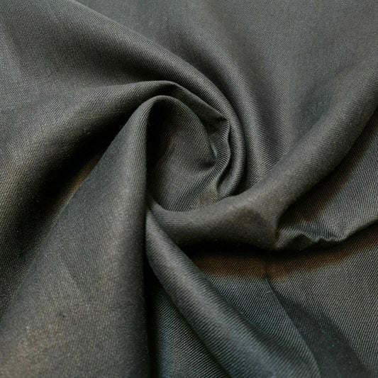Egyptian Linen Black 100% Cotton Weave Suiting Dress/Crafts Fabric 58"