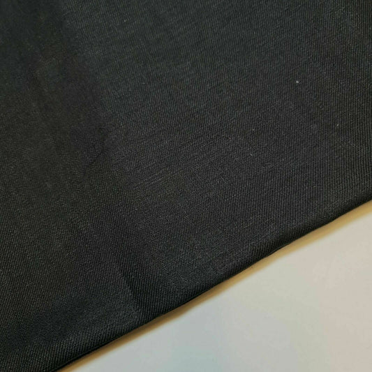 Egyptian Linen Black 100% Cotton Weave Suiting Dress/Crafts Fabric 58"