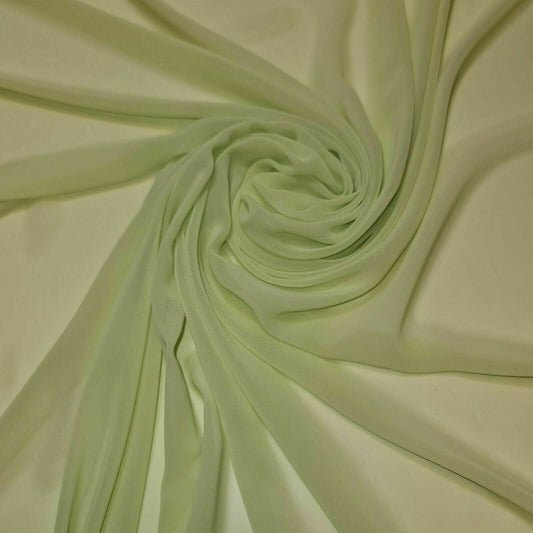 Plain Moss Crepe Fabric Premium Dyed Dress Drape Decor Craft Fabric By Meter 44" (Lime)