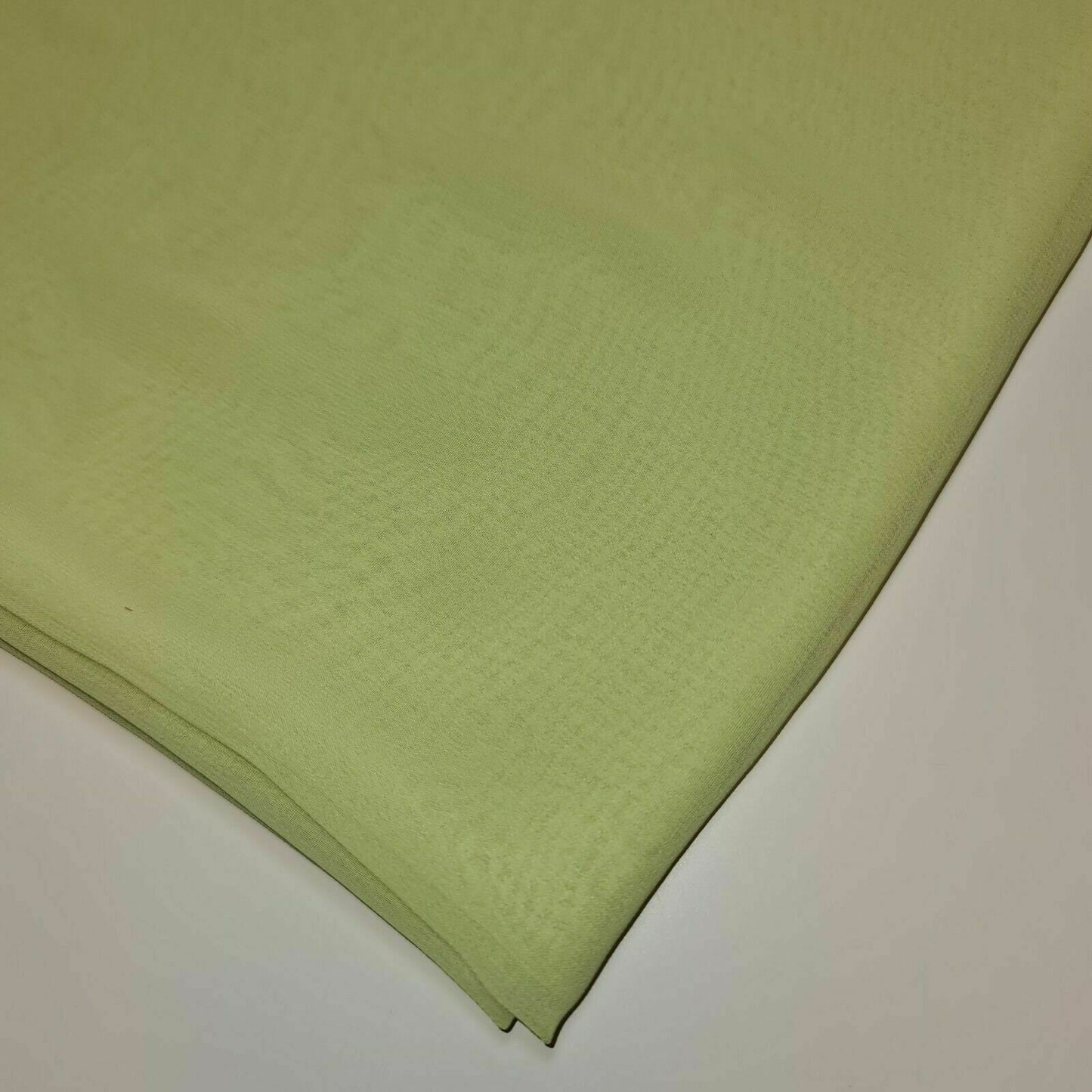 Plain Moss Crepe Fabric Premium Dyed Dress Drape Decor Craft Fabric By Meter 44" (Lime)