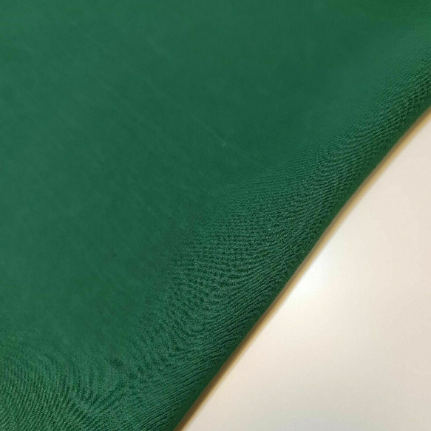 Plain Moss Crepe Fabric Premium Dyed Dress Drape Decor Craft Fabric By Meter 44" (Bottle Green)