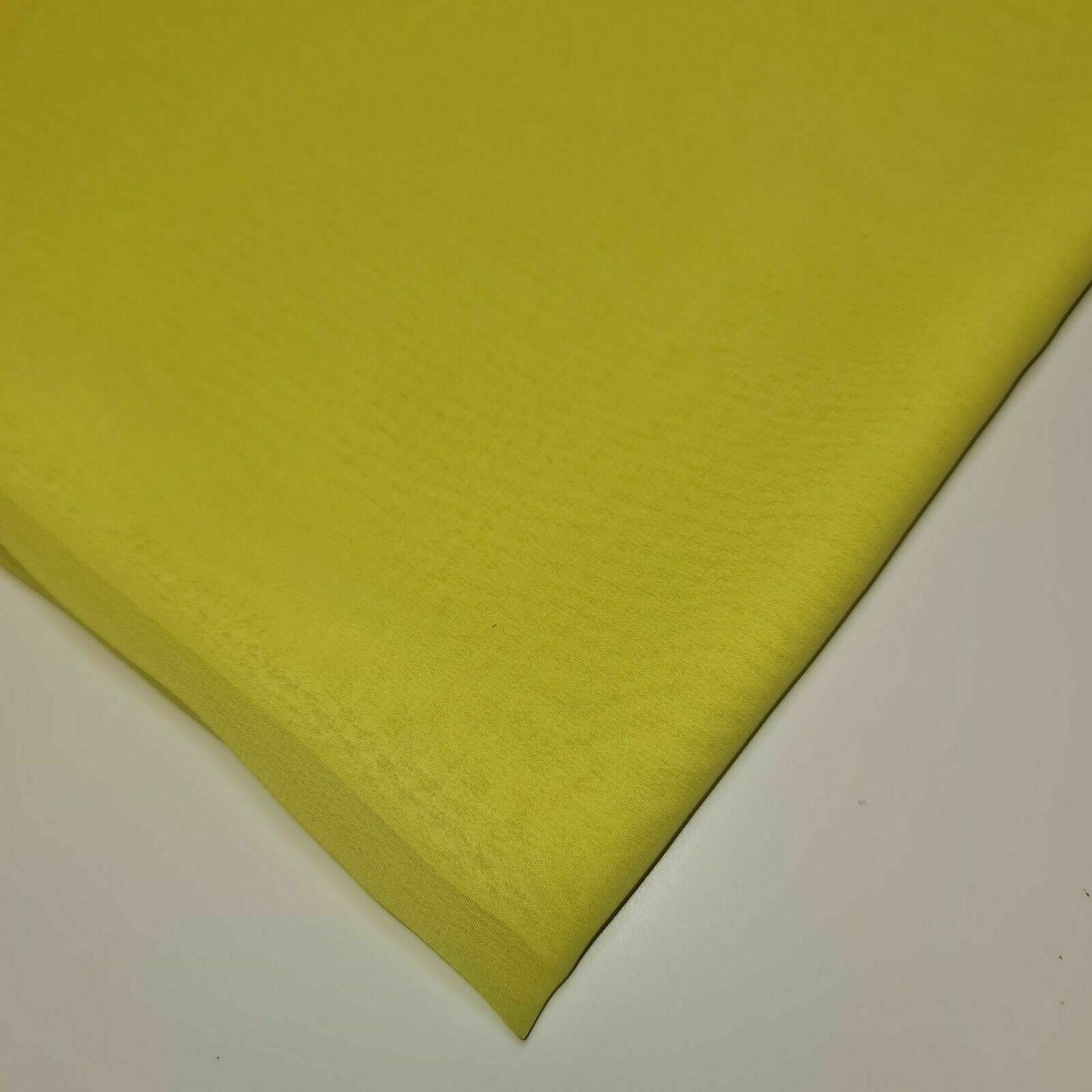 Plain Moss Crepe Fabric Premium Dyed Dress Drape Decor Craft Fabric By Meter 44" (Yellow)