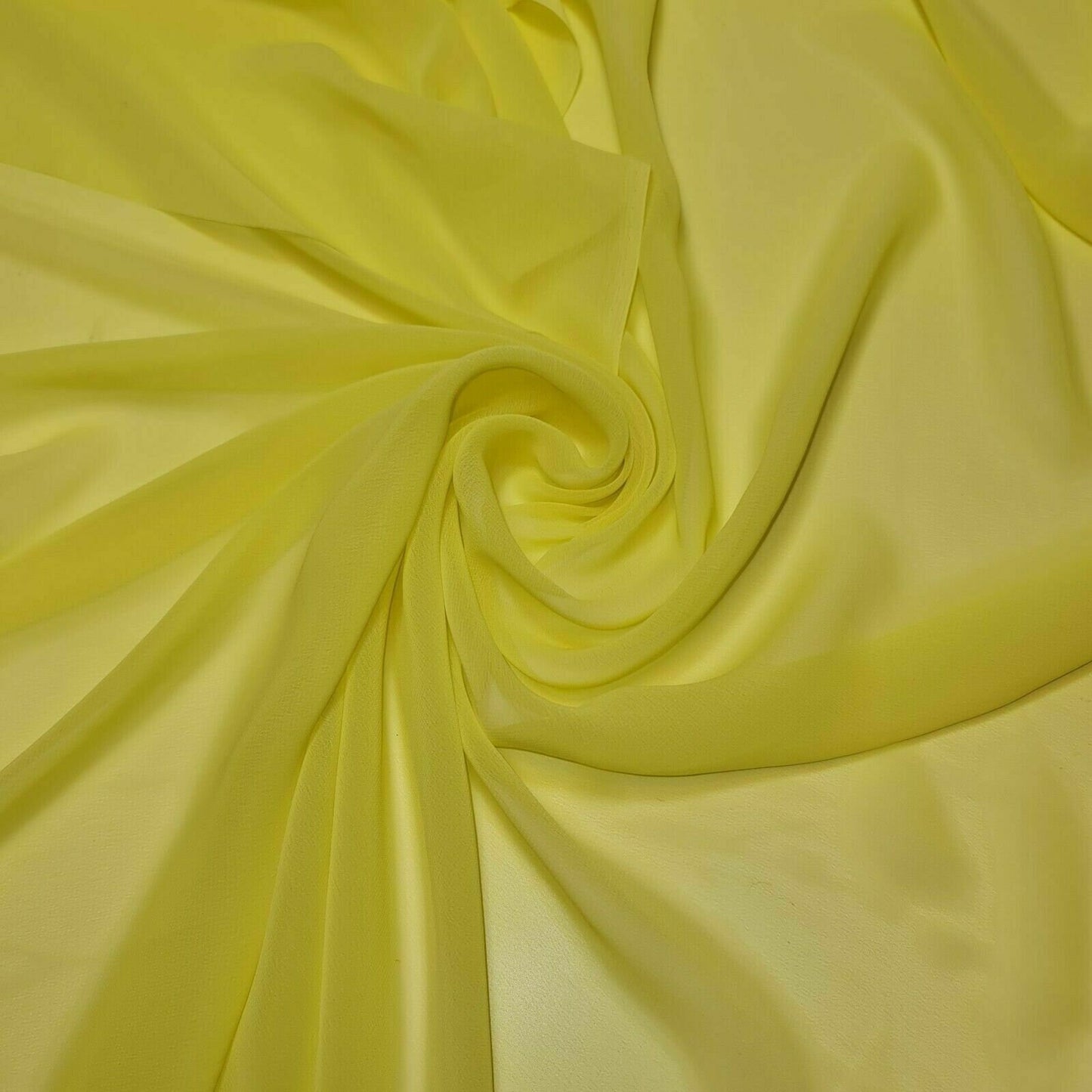 Plain Moss Crepe Fabric Premium Dyed Dress Drape Decor Craft Fabric By Meter 44" (Yellow)