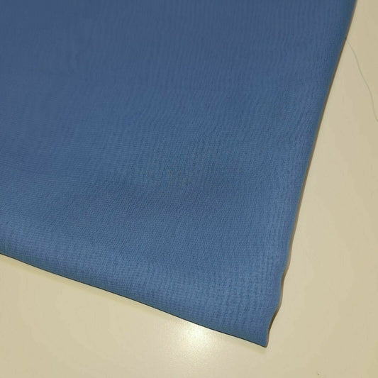 Unifarbener Mooskreppstoff, hochwertig gefärbt, für Kleider, Drapierungen, Dekoration, Bastelstoff, Meterware, 111,8 cm (Aqua)