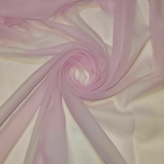 Vintage Japan Crepe Chiffon Georgette Sheer Decor Drape Dress Fabric 36" Meter (Pink)