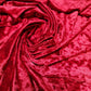 Plain Velvet Fabric Premium Frushed Stretch Dress Craft Wedding Material 60" (Red)