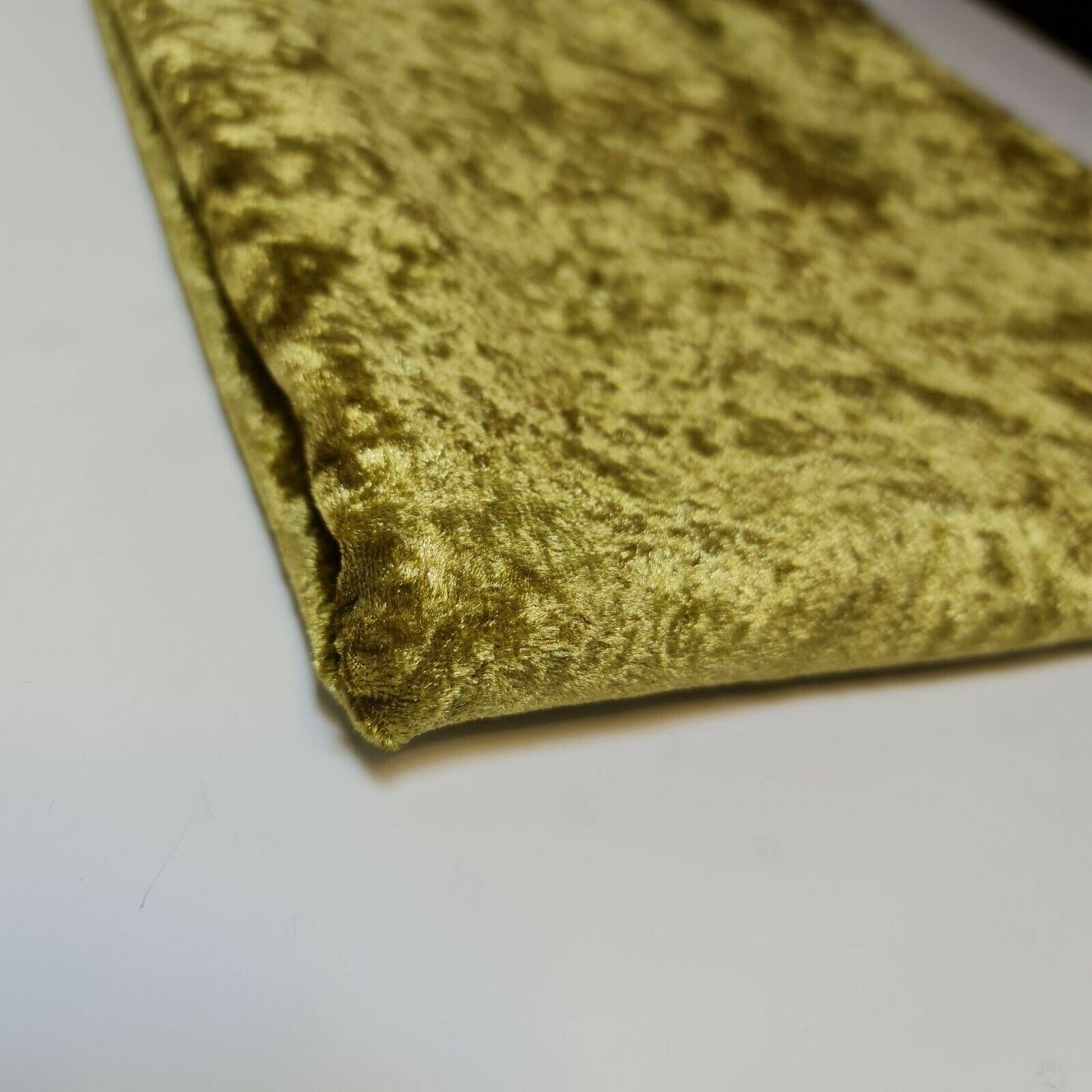 Plain Velvet Fabric Premium Frushed Stretch Dress Craft Wedding Material 60" (Olive)