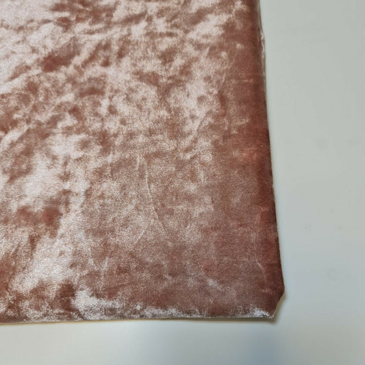 Schlichter Samtstoff, hochwertig, frisiert, Stretch, für Kleider, Bastelarbeiten, Hochzeitsmaterial, 152,4 cm (Teerosenrosa)