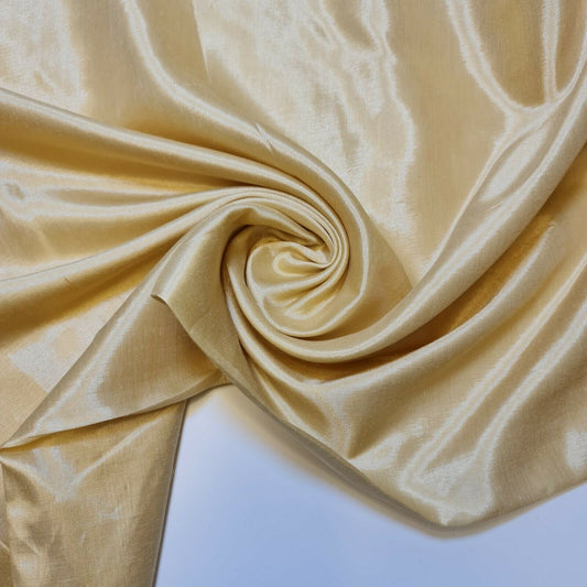 Dress Lining Fabric Anti Static Polyester Dress Jacket Garment Material 44" (Light Gold)