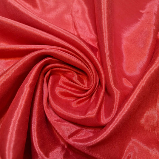 Dress Lining Fabric Anti Static Polyester Dress Jacket Garment Material 44" (Red)