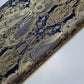 Ornamental Damask Premium Gold Metallic Indian Banarasi Brocade Fabric 44" Meter (NAVY BLUE)