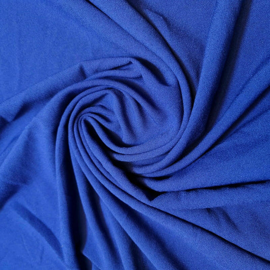 Plain Dyed Crepe Fashion Soft Fabric Décor Craft Dress Fabric 60" by the Meter (Royal Blue)