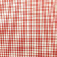 Gingham Polycotton Fabric 1/8" Check Sewing Dressmaking Curtains 112cm 44" Wide(Red)