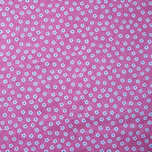 NEW Floral Ditsy Prints Polycotton Pink Craft Dress Fabric by The Metre 44"