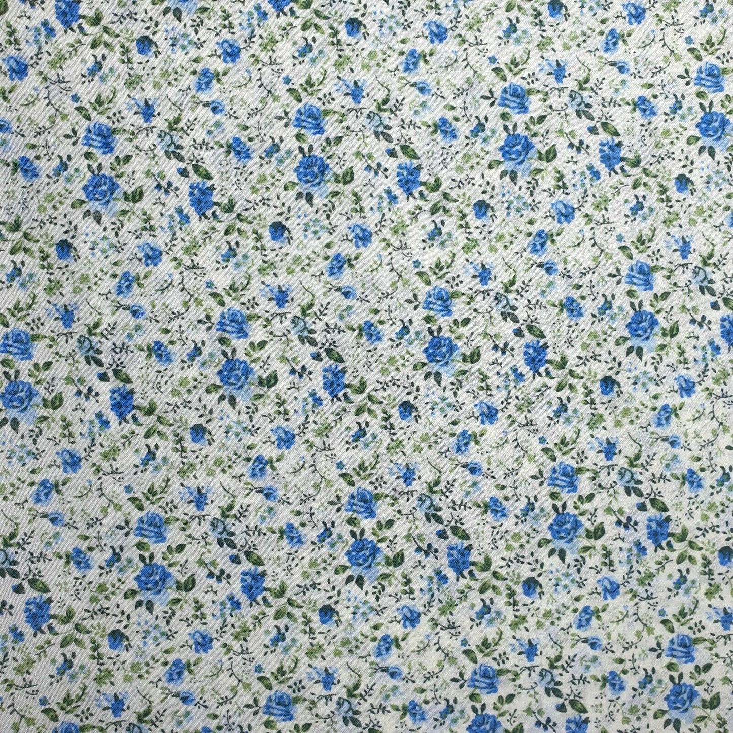 NEW Floral Ditsy Print Polycotton Cream Craft Dress Fabric by The Metre 44"