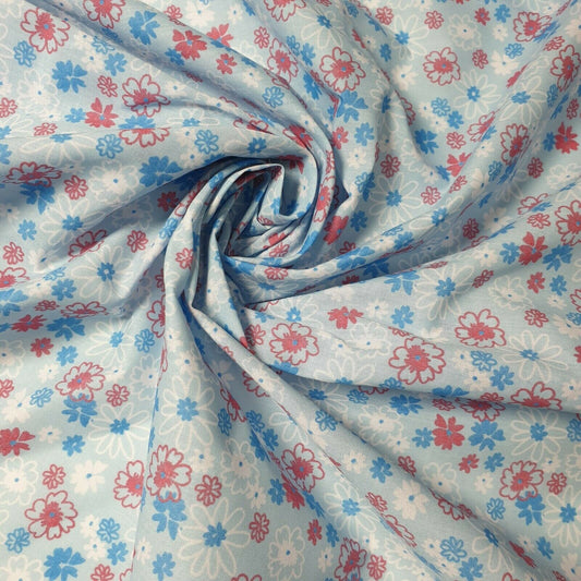 NEW Floral Ditsy Print Polycotton SkyCraft Dress Fabric by The Metre 44"