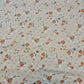 Vintage Floral Printed Polycotton Soft Dress Craft Fabric 58" By The Meter (Coffee)