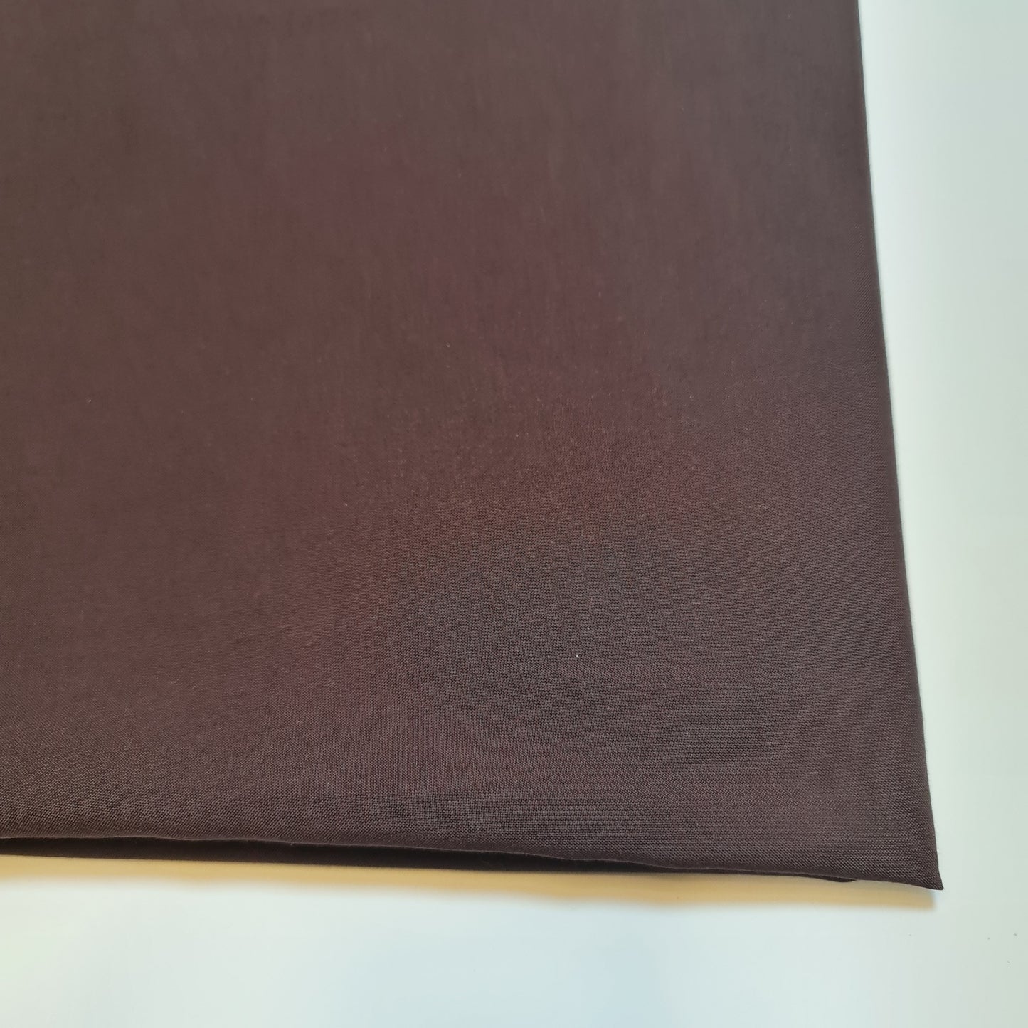 Poly Viscose/Cotton Plain Fabric Non Stretch Dress Craft Material 58" Meter (Brown)