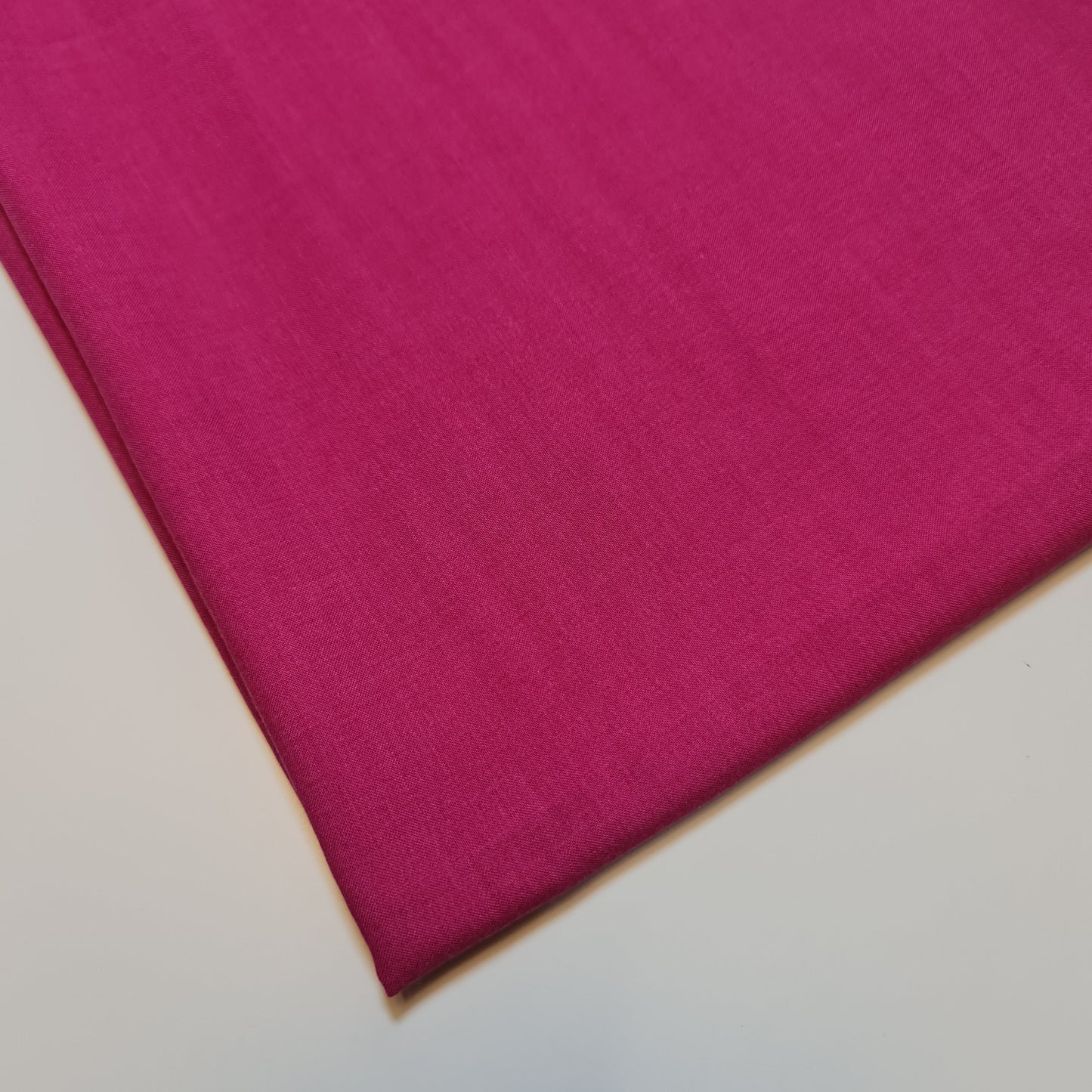 Poly Viscose/Cotton Plain Fabric Non Stretch Dress Craft Material 58" Meter (Hot Pink)