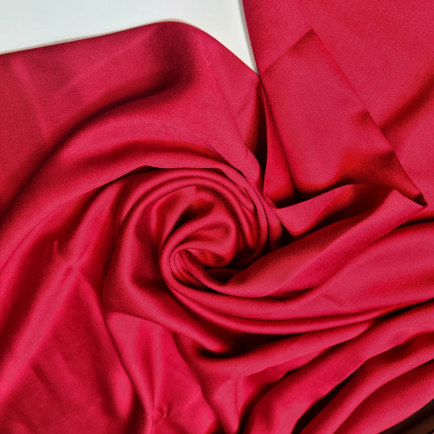 Poly Viscose/Cotton Plain Fabric Non Stretch Dress Craft Material 58" Meter (Cerise)