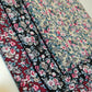 100% Cotton Poplin Floral Spring Bloom Print Fabric Dress Craft Soft Fabric 58" (Black Base)