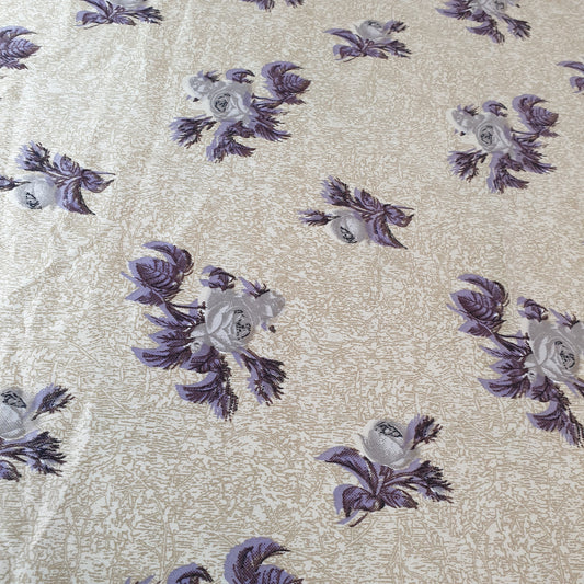 Blumenmuster, bedruckter Seidensatin, Kleiderstoff, 147,3 cm, Meterware (Farbe 2)