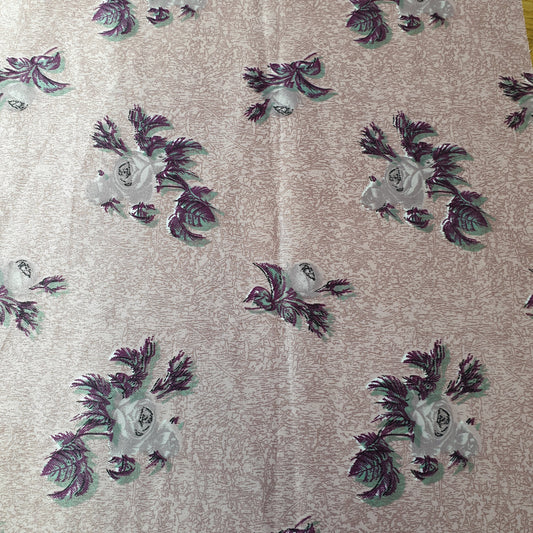 Floral Printed Satin Fabric 58" Wide – By the Meter, Dress & Draping Material